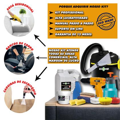 Imagem de Kit De Produtos Para Lavagem A Seco De Estofados, Lava Sofá