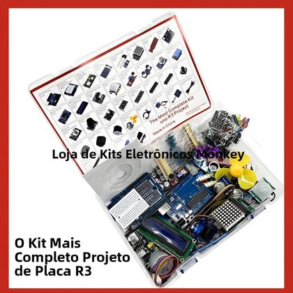 Imagem de Kit De Programação Arduino Uno R3 Com Placa ATmega328P, Kit De Eletrônica DIY Para Iniciantes