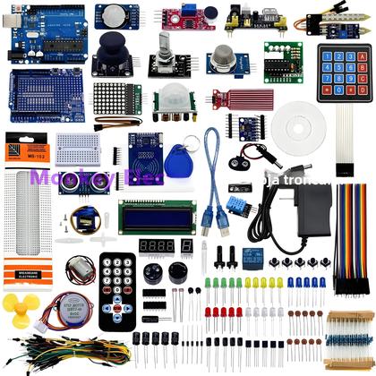Imagem de Kit De Programação Arduino Uno R3 Com Placa ATmega328P, Kit De Eletrônica DIY Para Iniciantes