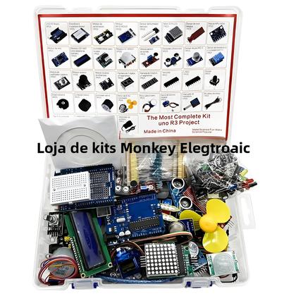 Imagem de Kit De Programação Arduino Uno R3 Com Placa ATmega328P, Kit De Eletrônica DIY Para Iniciantes