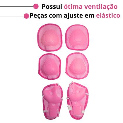 Imagem de Kit De Proteção Infantil 6 Peças Ajustáveis Para Esporte Diversão Radical Skate Patins Patinete