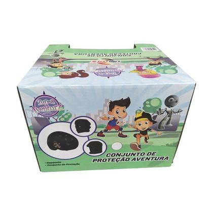 Imagem de Kit de Proteçao Infantil com Capacete Preto Unitoys 1383