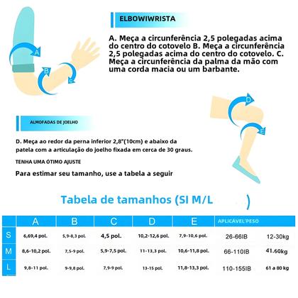 Imagem de Kit de Proteção Infantil e Adulto (6 Peças) - Joelheiras, Cotoveleiras e Munhequeiras para Skate