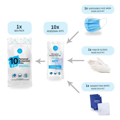 Imagem de Kit de proteção pessoal pH Advantage com máscara facial, luvas