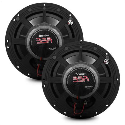 Imagem de Kit De radio modelo 6660 com duas entradas usb bluetooth entada sd Som Automotivo Para Carros e par de Alto Falantes da Bomber de 6 polegadas