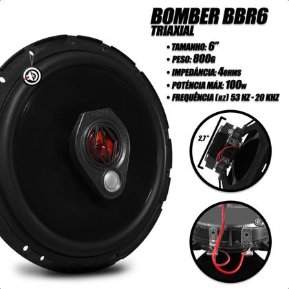 Imagem de Kit De radio modelo 6660 com duas entradas usb bluetooth entada sd Som Automotivo Para Carros e par de Alto Falantes da Bomber de 6 polegadas