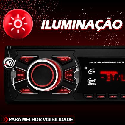 Imagem de Kit De radio modelo 6660 com duas entradas usb bluetooth entada sd Som Automotivo Para Carros e par de Alto Falantes da Bomber de 6 polegadas