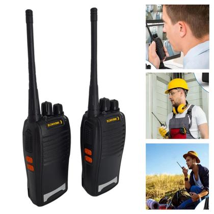 Imagem de Kit de Rádios Walkie-Talkie com 16 Canais Conexão Instantânea BOM5700