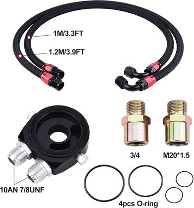 Imagem de Kit de refrigeração de óleo EVIL ENERGY 19 Row 450mL 10AN Universal Black