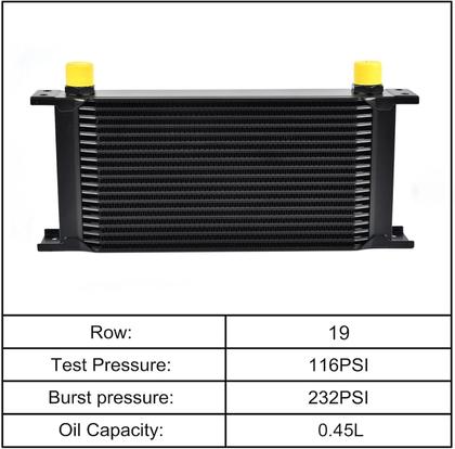 Imagem de Kit de refrigeração de óleo EVIL ENERGY 19 Row 450mL 10AN Universal Black