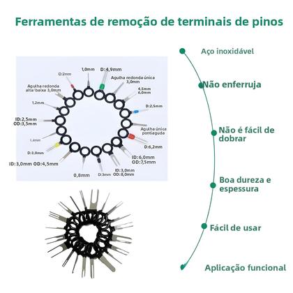 Imagem de Kit De Remoção De Terminais De Carro 41/26 Peças Conjunto De Extratores De Conectores De Fios Para
