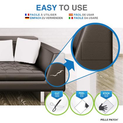 Imagem de Kit de reparo de couro e vinil Pelle Patch 25 cores original