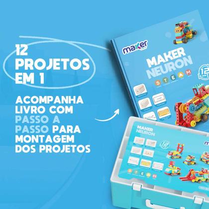 Imagem de Kit de Robótica Maker Neuron 12 em 1 C/ Programação + Livro