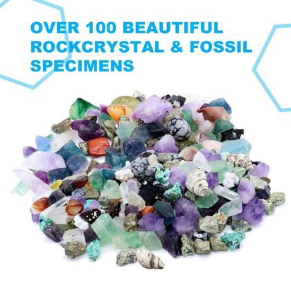 Imagem de Kit de rochas e fósseis ORBOTECH Rock Collection com mais de 100 espécimes