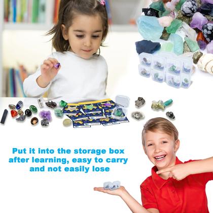 Imagem de Kit de rochas e fósseis ORBOTECH Rock Collection com mais de 100 espécimes