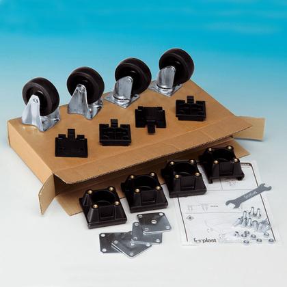Imagem de Kit de Rodas Atlas 70 Para Caixas De Transporte - L388 - Ferplast