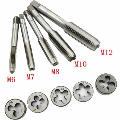 Imagem de Kit de Rosqueamento Manual Tarraxas Cossinete 12 Peças