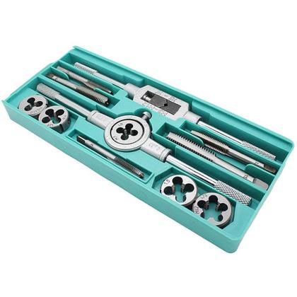 Imagem de Kit de Rosqueamento Manual Tarraxas Cossinete 12 Peças