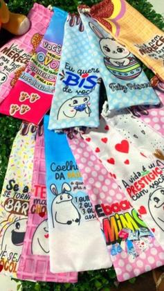 Imagem de Kit De Saquinhos De Tecido para Páscoa Porta-Bis e Embalagens