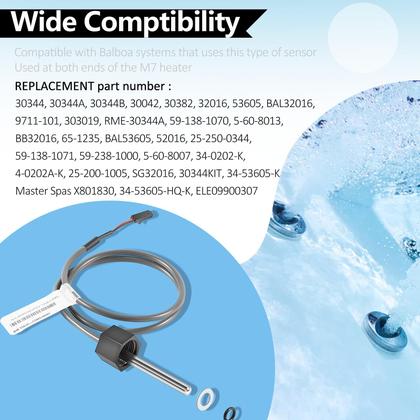 Imagem de Kit de sensores Camoo M7 61 cm de temperatura/limite máximo de 1/4" de diâmetro