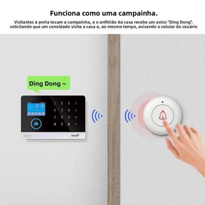 Imagem de Kit De Sistema De Alarme Para Casa Inteligente Tuya Proteção Sem Fio 2G 4G Suporte Para Vida