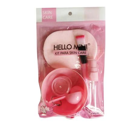 Imagem de Kit de Skincare Hello Mini 9 Peças Prático, Completo e Estiloso para Cuidados com a Pele