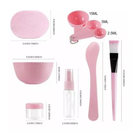 Imagem de Kit de Skincare Hello Mini 9 Peças Prático, Completo e Estiloso para Cuidados com a Pele