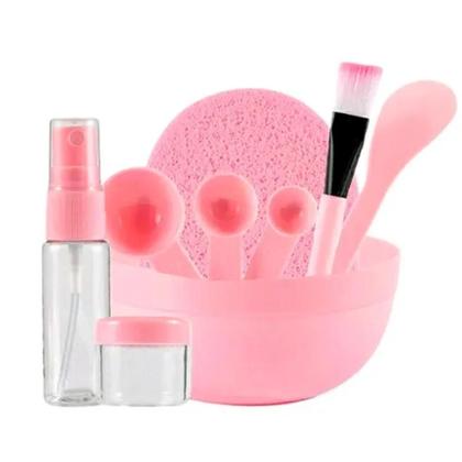 Imagem de Kit de Skincare Hello Mini 9 Peças Prático, Completo e Estiloso para Cuidados com a Pele