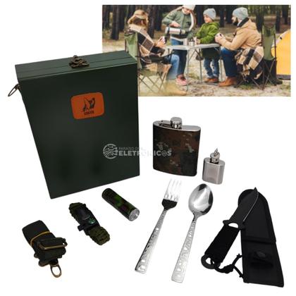 Imagem de Kit de Sobrevivência com Faca Tática, Cantis e Equipamentos Essenciais LKCD28