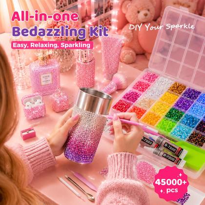 Imagem de Kit de Strass para Artesanato KOLERRE 45.000 peças 3mm Multicolorido