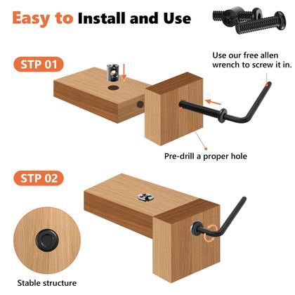 Imagem de Kit de substituição de hardware de parafusos de berço Kalote 72PCS com chave Allen