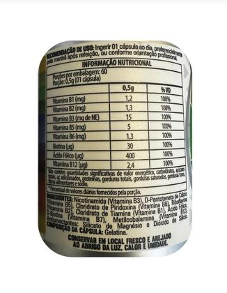Imagem de Kit de Suplementos Treonato, Complexo B 500mg 60 cápsulas Flora Nativa