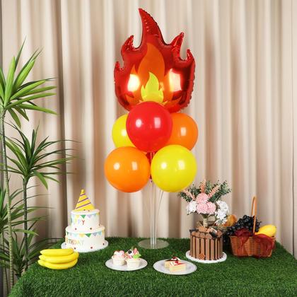 Imagem de Kit de suporte para balões de festa, 2 conjuntos com balões de caminhão de bombeiros