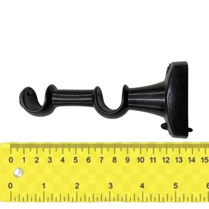 Imagem de Kit de Suporte Para Cortina Varão Simples Par Com Ponteira Duplo Reforçado 19/19mm