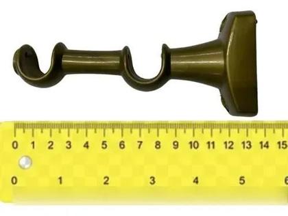 Imagem de Kit de Suporte Para Cortina Varão Simples Par Com Ponteira Duplo Reforçado 19/19mm