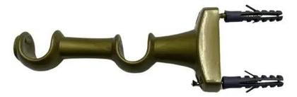 Imagem de Kit de Suporte Para Cortina Varão Simples Par Com Ponteira Duplo Reforçado 19/19mm