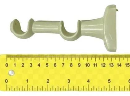 Imagem de Kit de Suporte Para Cortina Varão Simples Par Com Ponteira Duplo Reforçado 19/19mm