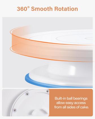 Imagem de Kit de suprimentos para decoração de bolos Kootek 96 unidades com mesa giratória de e-books