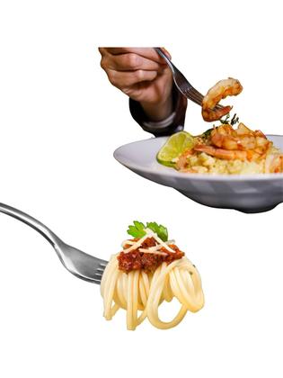 Imagem de Kit de Talheres 24 Peças em Inox 12 Garfos 12 Facas Facas e garfos de inox de Jantar