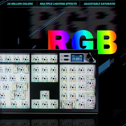 Imagem de Kit de Teclado Mecânico ZMX GMK104 - Tamanho Real (104 Teclas) - Preto