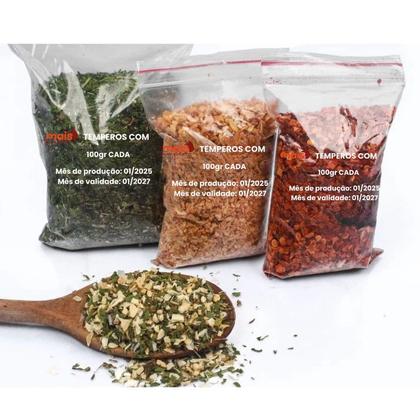 Imagem de Kit De Temperos e Condimentos Com 20 Unidades de 50g Cada Saquinho Zip Lock