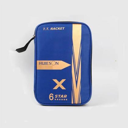 Imagem de Kit de Tênis de Mesa Huieson Carbon-2 Raquetes 6 Star + bolsa e 3 bolas Gold Sports 3 Star