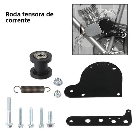 Imagem de Kit De Tensionador De Corrente Com Molas Pretas Para Bicicleta Motorizada De 49cc 66cc 80cc Com