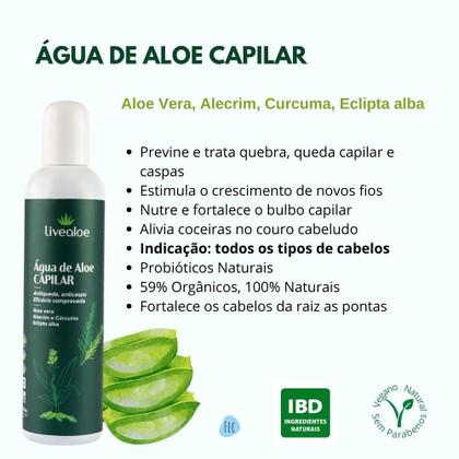 Imagem de Kit de Tratamento Capilar Natural Livealoe - Caspas e dermatites