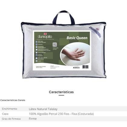 Imagem de Kit de Travesseiro em Látex Basic Queen Com Capa Adicional