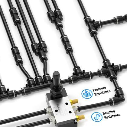 Imagem de Kit de tubulação de ar TAILONZ PNEUMATIC Black Nylon 10 m 12,7 mm OD
