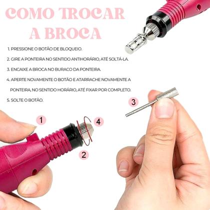 Imagem de Kit de Unha Gel Completo Acrigel Porcelana Fibra de Vidro com Motor de Unhas Profissional A40