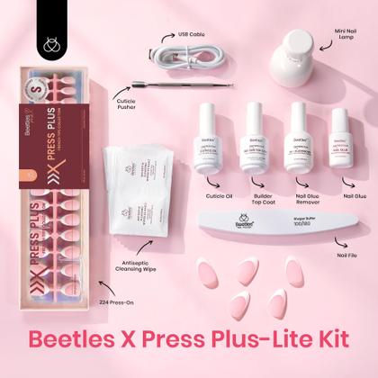 Imagem de Kit de unhas de gel beetles X Press com 224 unidades de pontas de unhas francesas