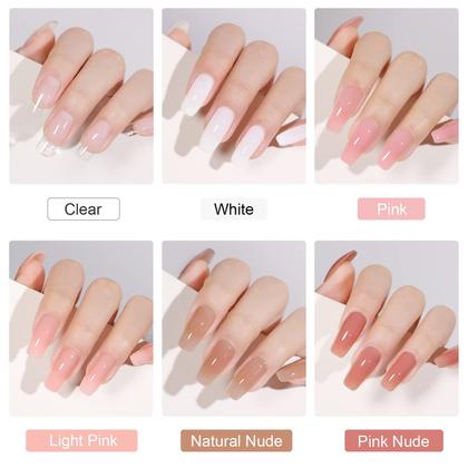 Imagem de Kit de unhas GAOY Poly Gel com lâmpada UV 6 Builder Gel Extensi