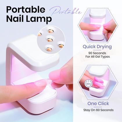 Imagem de Kit de unhas MIZHSE Solid Builder Gel com lâmpada de unhas + 3 cores